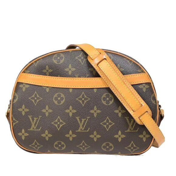 LOUIS VUITTON Blois Crossbody Shoulder Bag Monogram Leather Brown - Picture 1 of 16
